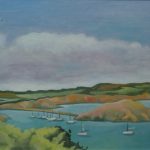 Peinture du port de Saint-Marc à Tréveneuc