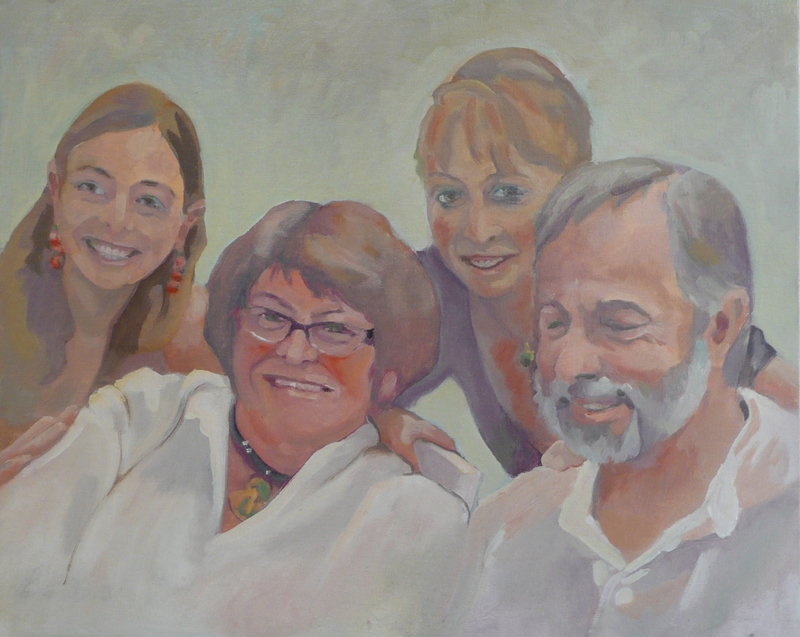 Peinture de portraits en famille