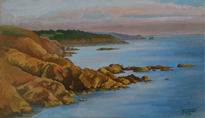 Les falaises de Plouha, 2015, Toile sur châssis, huile, 41 cm x 27 cm